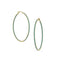 18k yellow gold blue diamond 2-inch hoop earrings,<br>with all diamonds facing forward <span class='visuallyhidden'>Call or text 323-404-2959 for shopping assistance</span>